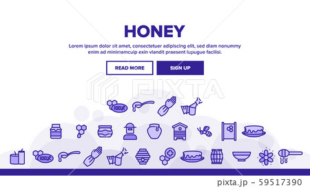 Honey Product Landing Header Vector 59517390