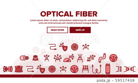Optical Fiber Landing Header Vector 59517439