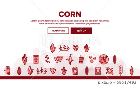 Corn Food Landing Header Vector Corn Food Landing Header Vector 59517492