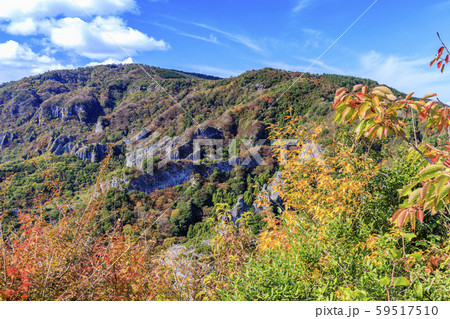 小豆島 寒霞渓 紅葉の写真素材