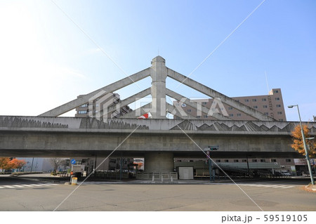 帯広駅近くの高架橋（鉄道） 59519105