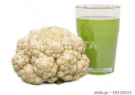 Glass of broccoli cabbage juice with broccoli 59519215