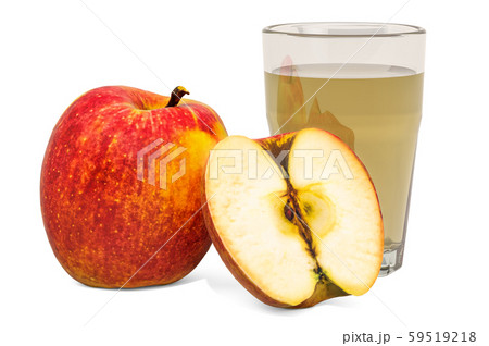 Glass of apple juice with apples, 3D rendering Glass of apple juice with apples, 3D rendering 59519218
