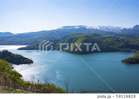焼石岳　焼石連峰　火山　ダム湖　胆沢ダム 59519829