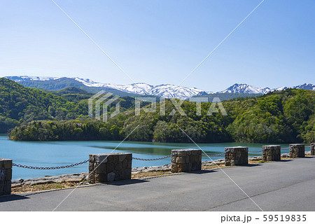 焼石岳　焼石連峰　火山　ダム湖　胆沢ダム 59519835