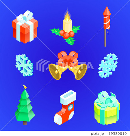 christmas new year icons set. christmas new year icons set. 59520010