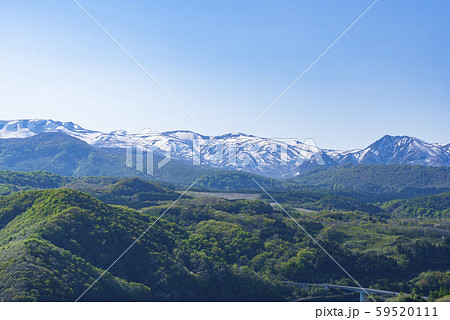焼石岳　焼石連峰　火山　ダム湖　胆沢ダム 59520111