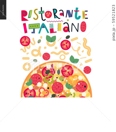 Italian restaurant set 59521823