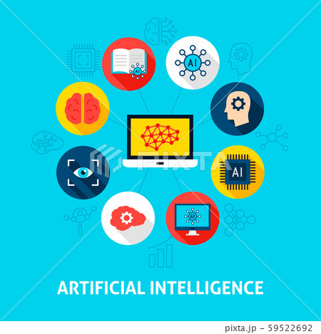 Artificial Intelligence Concept Icons 59522692