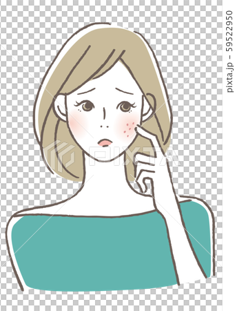 肌のトラブル　ニキビ 59522950