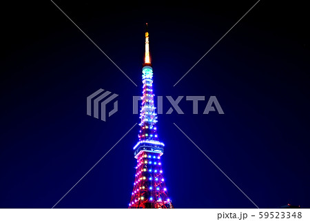 東京タワー特別ライトアップ夜景・インフィニティ・ダイヤモンドヴェール 59523348