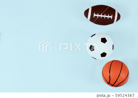 sport, fitness, game, sports equipment and objects concept 59524367