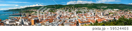 Panorama of Trieste city in Italy 59524403