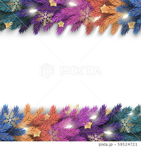 Realistic, detailed New Year's garland made of Realistic, detailed New Year's garland made of 59524721
