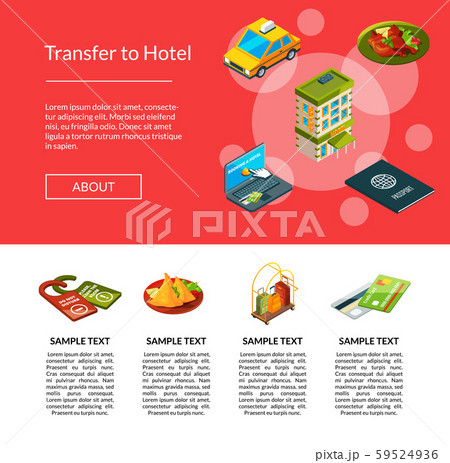 Vector isometric hotel icons page illustration Vector isometric hotel icons page illustration 59524936
