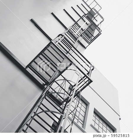 Steel Stairs Ladder construction Modern Building Exterior Steel Stairs Ladder construction Modern Building Exterior 59525815