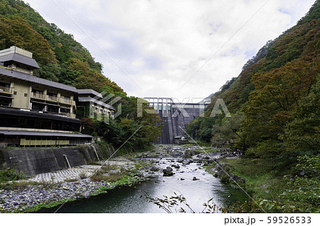 湯原温泉郷　温泉街　名泉砂湯　岡山県真庭市 59526533