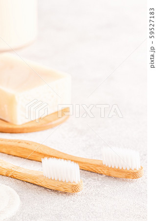 Set of eco-friendly bathroom accessories. Set of eco-friendly bathroom accessories. 59527183