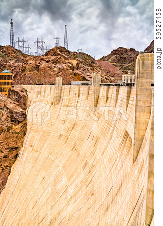 Hoover Dam on the Colorado River, the USA 59527453