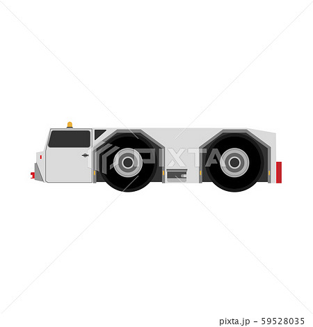 Airport tow truck vector flat side view. Airport tow truck vector flat side view. 59528035