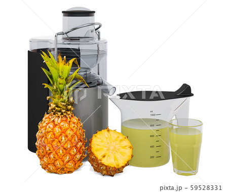 Pineapple juice with electric juicer Pineapple juice with electric juicer 59528331