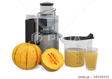 Melon juice with electric juicer 59528335