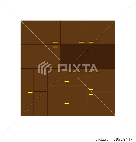 Cupboard vector decor style shelf retro. Interior Cupboard vector decor style shelf retro. Interior 59528447