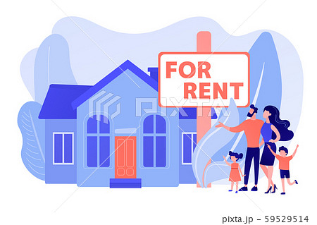 House for rent concept vector illustration. House for rent concept vector illustration. 59529514