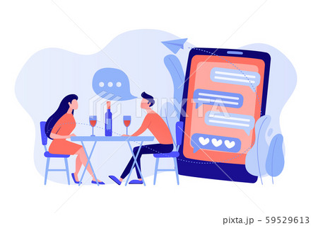 Blind date concept vector illustration. Blind date concept vector illustration. 59529613