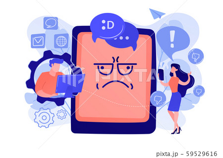 Internet trolling concept vector illustration. 59529616
