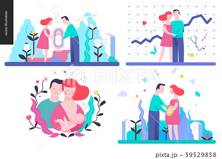 Reproduction - set of vector illustrtaions 59529858