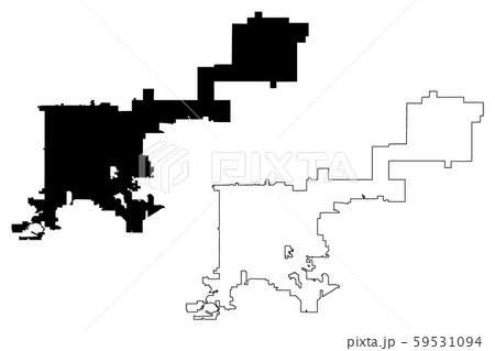 Denver City map vector 59531094
