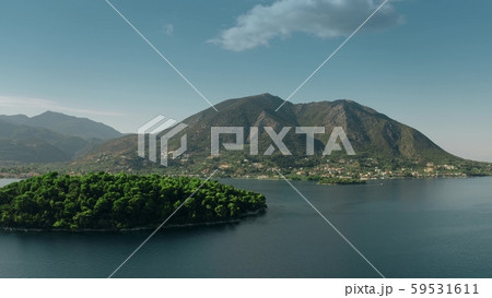 Aerial view of beautiful mountainous island in the Ionian Sea, Greece 59531611