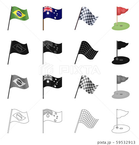 Vector design of world and flag logo. Set of world and ribbon vector icon for stock. Vector design of world and flag logo. Set of world and ribbon vector icon for stock. 59532913