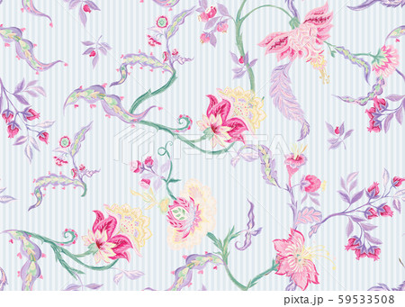 Fantasy floral seamless pattern in jacobean Fantasy floral seamless pattern in jacobean 59533508