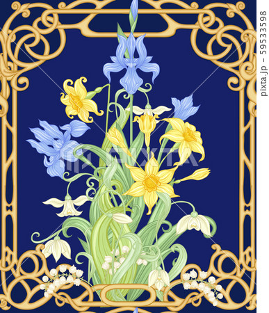 Spring flowers seamless pattern, background. Spring flowers seamless pattern, background. 59533598