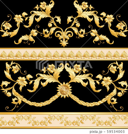 Seamless pattern in baroque, rococo, victorian,  59534003