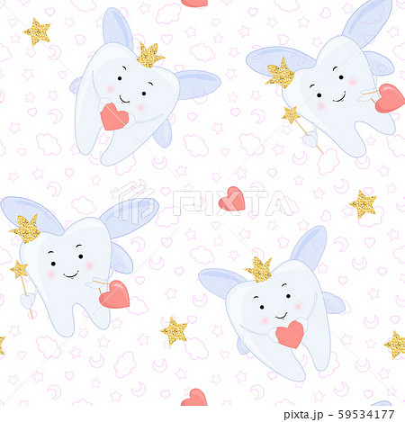 Tooth fairy. Vector cartoon illustration Tooth fairy. Vector cartoon illustration 59534177