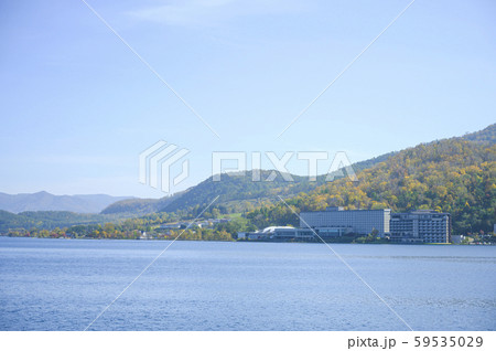 洞爺湖 温泉街（遊覧船からの眺め） 59535029