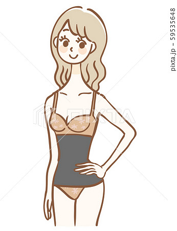 ウエストニッパーを着用する女性 59535648