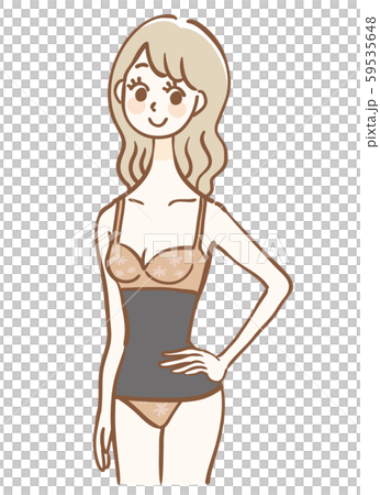 Woman wearing waist nippers 59535648
