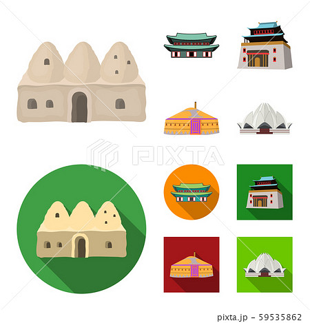 Vector illustration of town and chinatown icon. Collection of town and asian vector icon for stock. Vector illustration of town and chinatown icon. Collection of town and asian vector icon for stock. 59535862