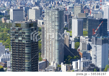 東京風景　2019　六本木周辺の高層マンション群 59536197