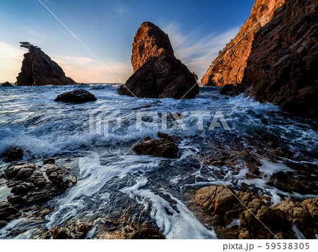 千貫松島の夕日 59538305