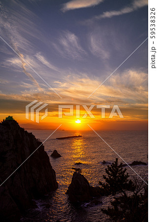 千貫松島の夕日 59538326