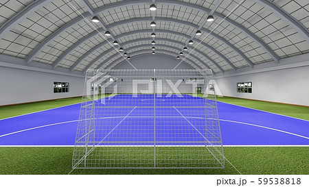 フットサルコート サッカー 屋内 体育館 工場 床青 イラスト1 フットサルコート サッカー 屋内 体育館 工場 床青 イラスト1 59538818