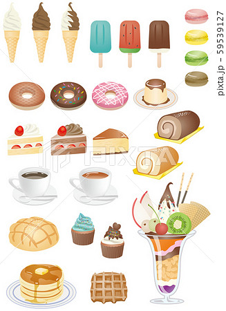 スイーツのイメージイラストセット スイーツのイメージイラストセット 59539127