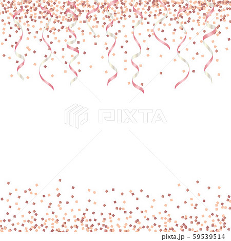 ピンク ラメ リボン 背景のイラスト素材
