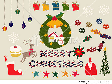 クリスマスの為のイラスト素材集。 59540533