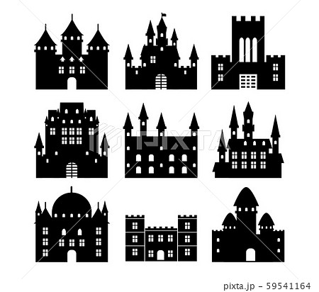 Castle Silhouette Illustration Stock Illustration